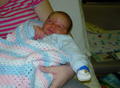 Jamie Croydon: born 6.59am, 13 October 2009, 8lbs 14oz